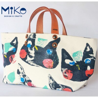 Miko バック (tote bag) SMサイズ ネコ柄