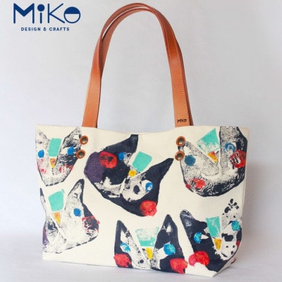 Miko バック (tote bag) Lサイズ ネコ柄
