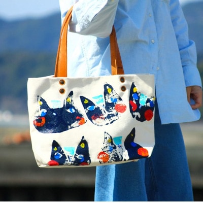 Miko バック (tote bag) Lサイズ ネコ柄