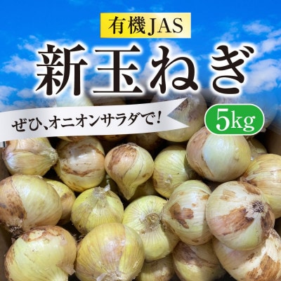 【先行受付】 有機JAS 新玉ねぎ 約5kg