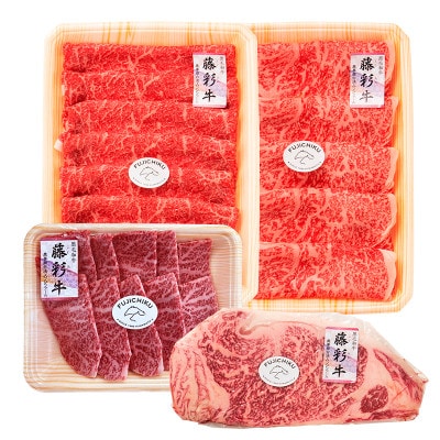 くまもと黒毛和牛【藤彩牛】厳選4種の贅沢セット　計1kg(上天草市)