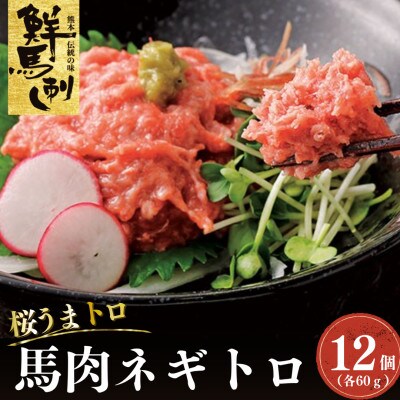 桜うまトロ小分け 馬肉の赤身ネギトロ　12個　計720g(各60g)(上天草市)