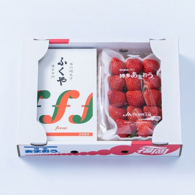 【11月下旬より順次発送】博多名物「あまおう」&ふくや「味の明太子」大(粕屋町)