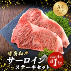 【A4～A5】博多和牛サーロインステーキセット 1kg[250g&times;4枚](粕屋町)