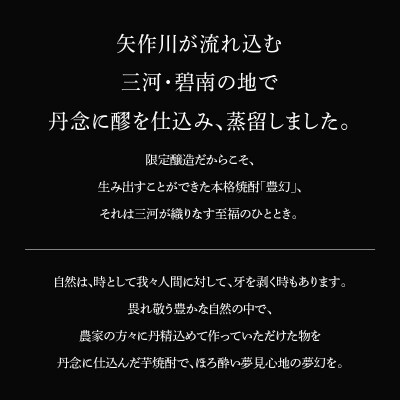 三河の芋焼酎　33度　豊幻(ほうげん) H044-011