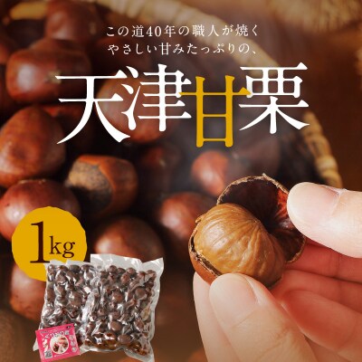 新栗先行受付中!この道40年の職人が焼くやさしい甘みたっぷりの「天津甘栗」1kg H045-010