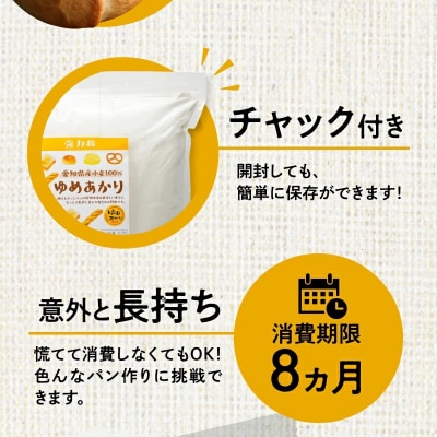 【小麦粉】愛知県産 ゆめあかり 国産 パン用 強力粉 2.5kg×4袋(計10kg)H008-119