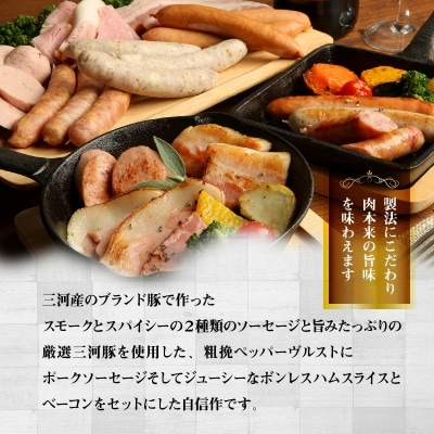 ドレッシング1本付き 厳選三河豚のハム&ソーセージスペシャルセット H094-032
