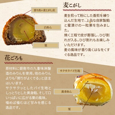 栗ざんまい!栗まんじゅう3種類食べ比べセット　H149-018