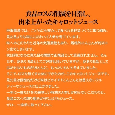 定期便 全3回　無添加 上質フルーティーマドンナキャロットジュース720ml×2本　H105-164