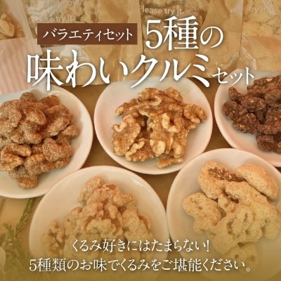 【バラエティセット】5種の味わいクルミセット　H045-044