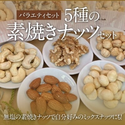 【バラエティセット】5種類の素焼きナッツセット　H045-046
