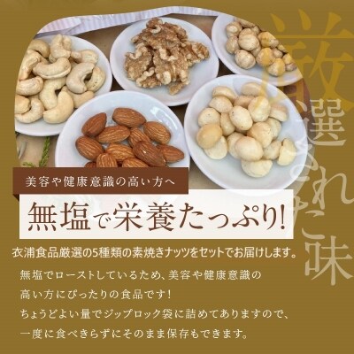 【バラエティセット】5種類の素焼きナッツセット　H045-046