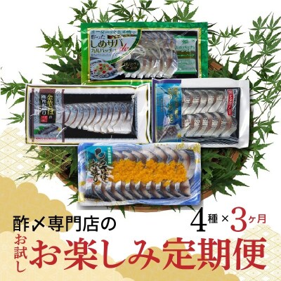 酢〆専門店のお試し・お楽しみ定期便 4種×3ヶ月　H021-036