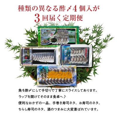 酢〆専門店のお試し・お楽しみ定期便 4種×3ヶ月　H021-036