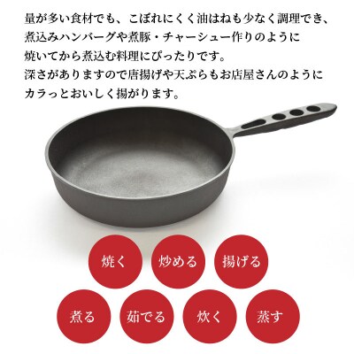 (某テレビ番組で紹介)フライパン24cm(深型)&ウォッシャブルレザーナベツカミ H051-167