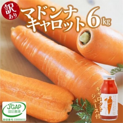 【2月上旬に発送】訳あり「マドンナキャロット」6kg キャロットジュース付き　 H105-113 | ふるさと納税のお礼品