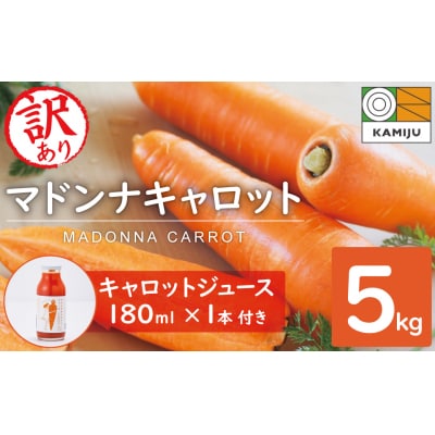 【2月上旬に発送】訳あり「マドンナキャロット」5kg キャロットジュース付き H105-167