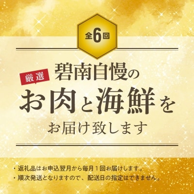 【お試し】お肉・海鮮　定期便(全6回お届け) H028-075