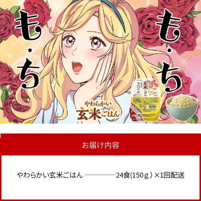  【玄米パックご飯】北海道産ゆめぴりか使用 150g×24個入り やわらかい玄米　H074-633