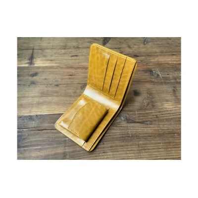 【9色から選べるカラー】レザー折り財布 H179-010