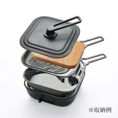 (某テレビ番組で紹介)【訳あり】スクエア 電気卓上コンロ フルセット H051-234