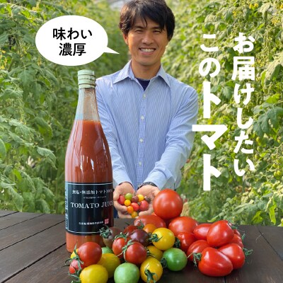【福箱★2025】長田農園の厳選トマト約1.4kg&トマトジュース720ml×1本 H004-161