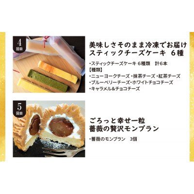 【全5回】ほっぺたとろける!贅沢 スイーツの定期便 H028-084