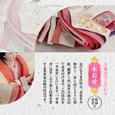 【収納飾りセット“黒塗つや消し”】京都西陣織 月のうさぎ 紅の匂ひひな人形セット H067-150