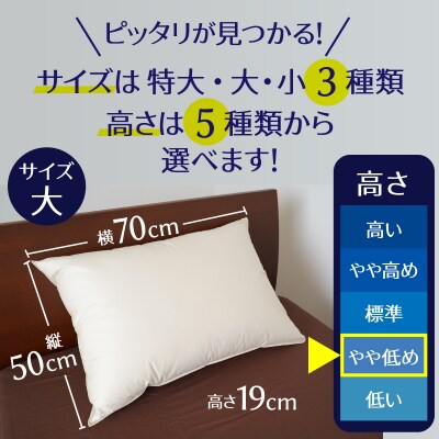 天使のダウンピロー 羽毛枕 レギュラークラス (50×70cm) / やや低め H115-093