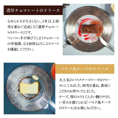 【テリーヌ専門店L】(約200g)濃厚チョコレート・バスク風チーズのテリーヌセット H173-038