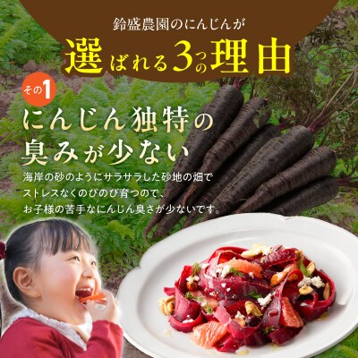 〈予約受付〉【期間限定】おどろきの甘さと抗酸化力!　黒人参『黒王』5Kg　H022-014