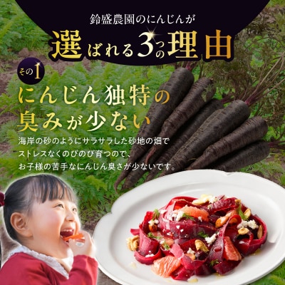 〈予約受付〉【期間限定】おどろきの甘さと抗酸化力!　黒人参『黒王』5Kg　H022-014