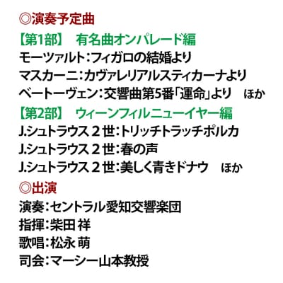 碧南市芸術文化ホール「1/4 ニューイヤー・オーケストラコンサート」チケット　H202-001