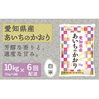 愛知県産あいちのかおり 10kg ※6回定期便　こめ　国産 精米 10キロ　H074-694