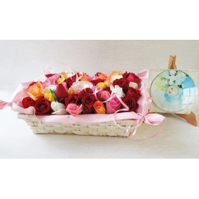 〈日付指定も可能〉ローズインにゅーよーくミックス50輪 バラ50輪詰め合わせ　お花　H193-022