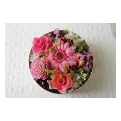 【日付指定可能】プリザーブドフラワーBOXアレンジメント 薔薇　ギフト　H193-023 