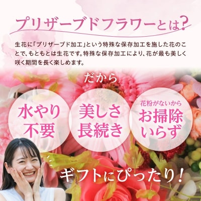 【日付指定可能】プリザーブドフラワーBOXアレンジメント 薔薇　ギフト　H193-023 