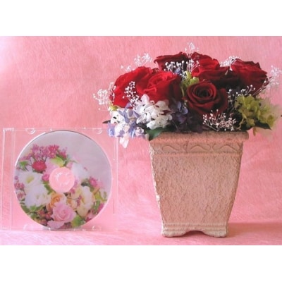 【日付指定可能】 プリザーブドフラワーローズ10輪 レッド バラ ギフト   H193-025