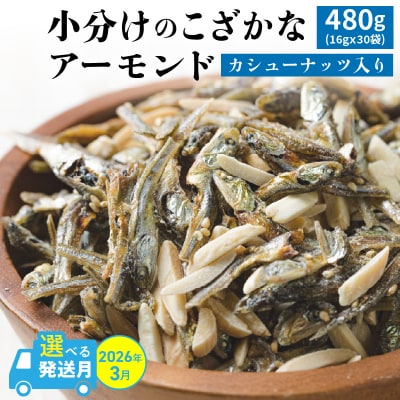 〈3月発送〉小分け アーモンドフィッシュ 480g(16g×30袋) H059-121_Mar