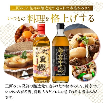 本みりん九重櫻・純三河本みりん(各500ml×1本)味比べセット  九重味淋  H002-113