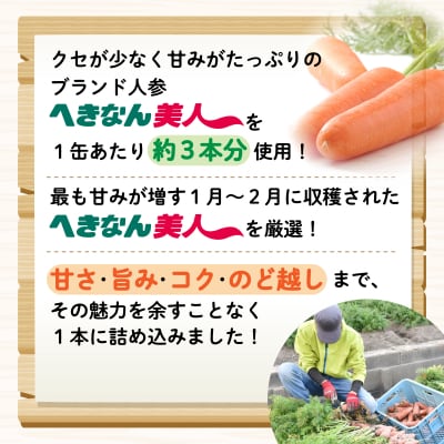 へきなん美人PREMIUM100 160g×20缶 人参ジュース 果汁100%  H017-102