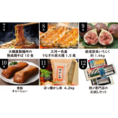厳選定期便! 【全12回】肉・魚・野菜・フルーツすべて詰まった旬の定期便  H028-087