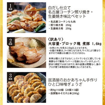 厳選定期便! 【全6回】厳選!お肉づくめの定期便 H028-090