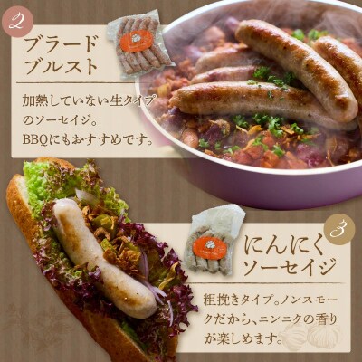 手造りハム工房シュヴァインハイムの『ソーセイジ3種&ベーコン詰め合わせ』 H003-057