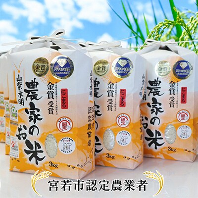 福岡県宮若産　10月下旬より順次発送「にこまる」(2024年産)　米・食味国際大会金賞米　12kg