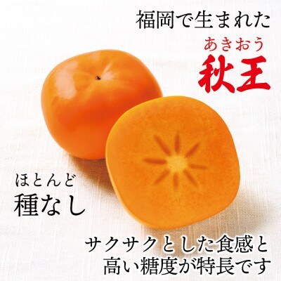 【2026年10月下旬～11月下旬発送予定】福岡県ブランド柿「秋王」約3.5kg(宮若市)