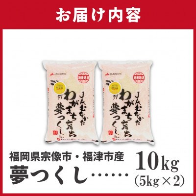JAよりお届け!福岡県ブランド米「夢つくし」10kg(宮若市)