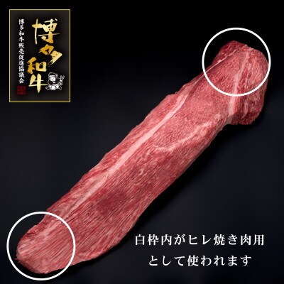 【訳あり】博多和牛ヒレ焼肉用 600g(宮若市)