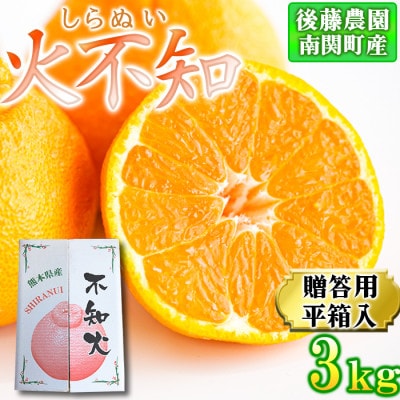 【平箱入り】後藤農園 不知火 3kg  贈答用 南関町産